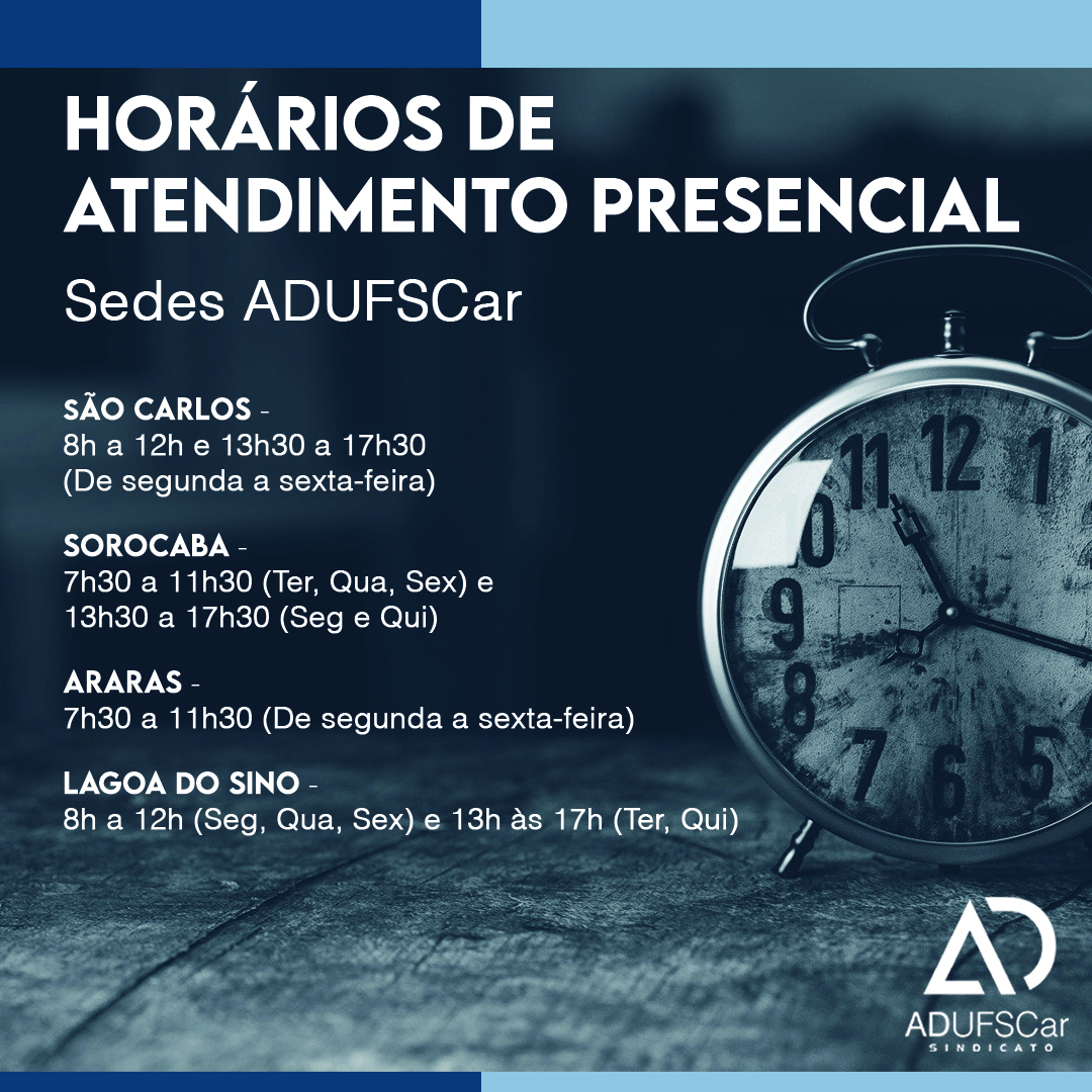 Retomada do atendimento presencial na ADUFSCar