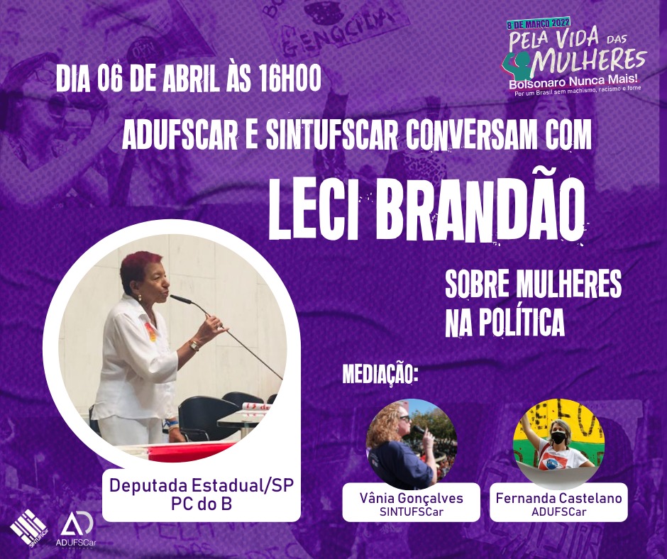 Mulheres na política é tema de live com Leci Brandão