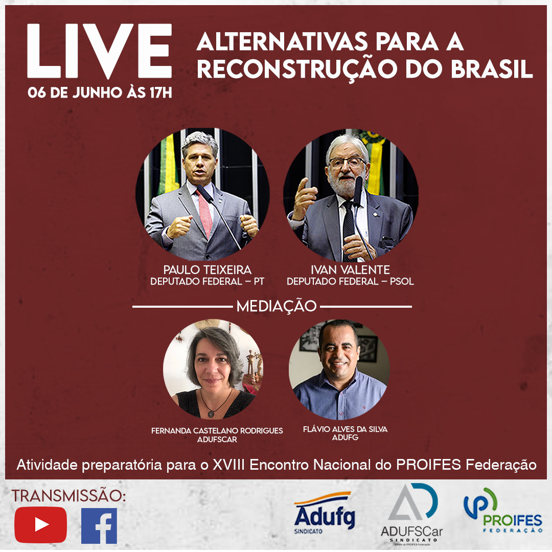 Live: ADUFSCar e ADUFG debatem futuro do Brasil 