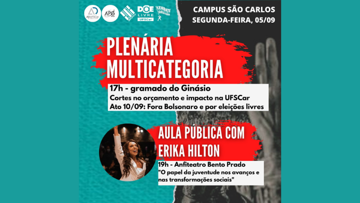 Comitê Multicampi de Lutas realiza plenária em São Carlos no dia 05/09