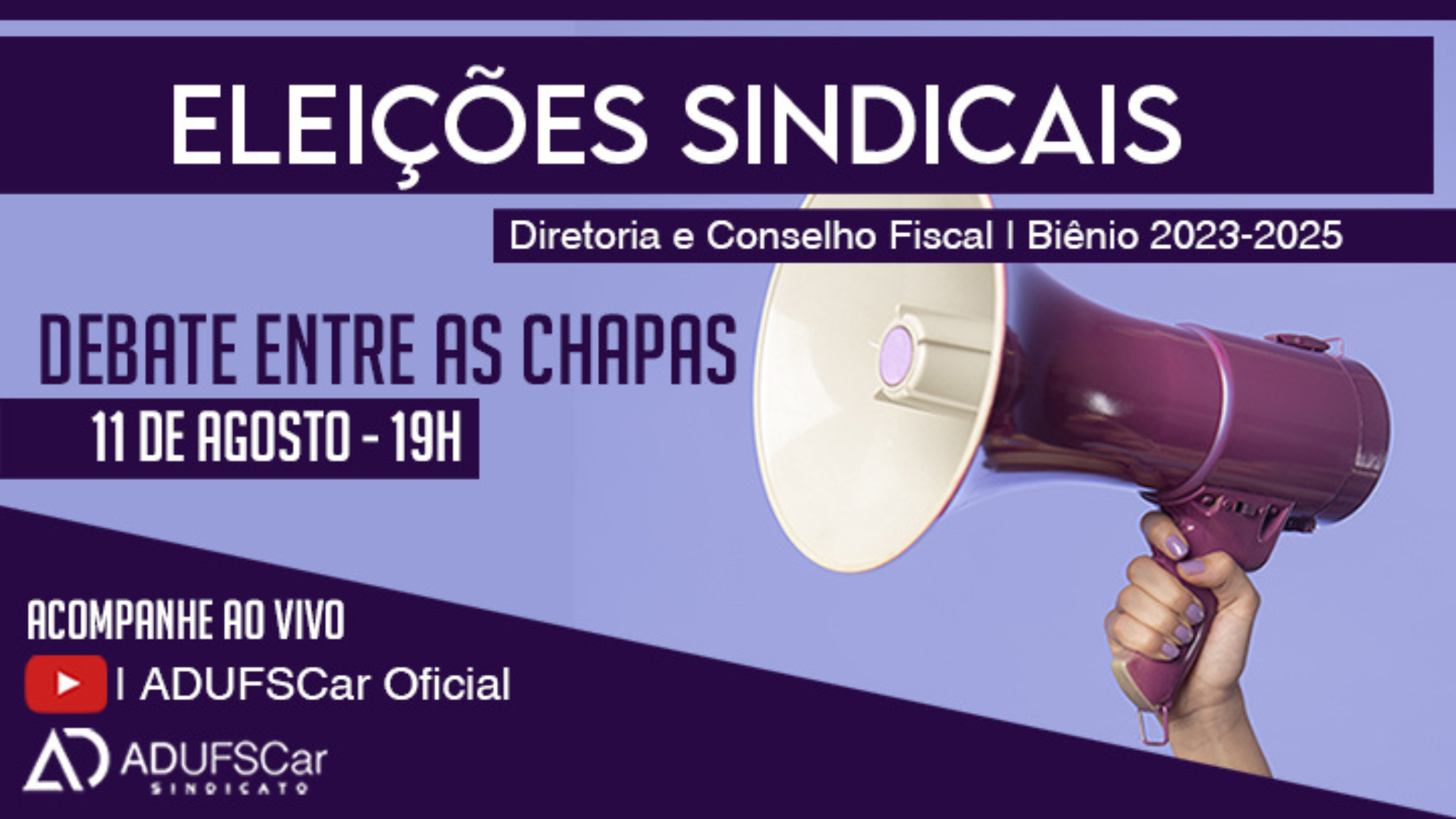 Eleições ADUFSCar | Hoje (11), tem debate entre as chapas concorrentes à Diretoria